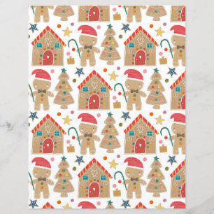 Cute Gingerbread Scrapbook Paper