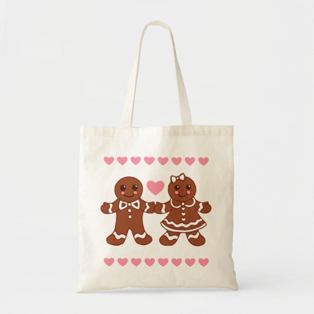 Cute Gingerbread Tote Bag Gift (Front)