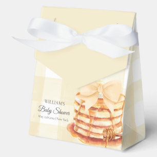 Cute Gingham Bow Pancake Brunch Baby Shower  Favour Box