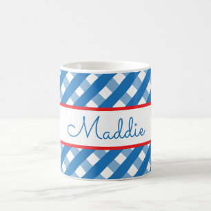 Cute Gingham Personalised Mug