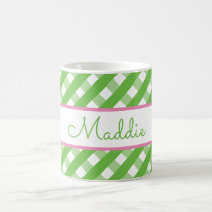 Cute Gingham Personalised Mug