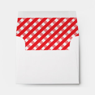 Cute Gingham Personalised Stationery Envelopes