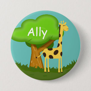 Cute Giraffe 7.5 Cm Round Badge