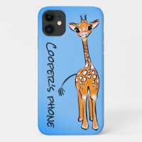 Cute Giraffe - baby blue