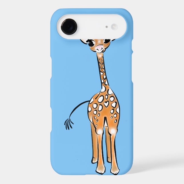 Cute Giraffe - baby blue Case-Mate iPhone Case (Back)