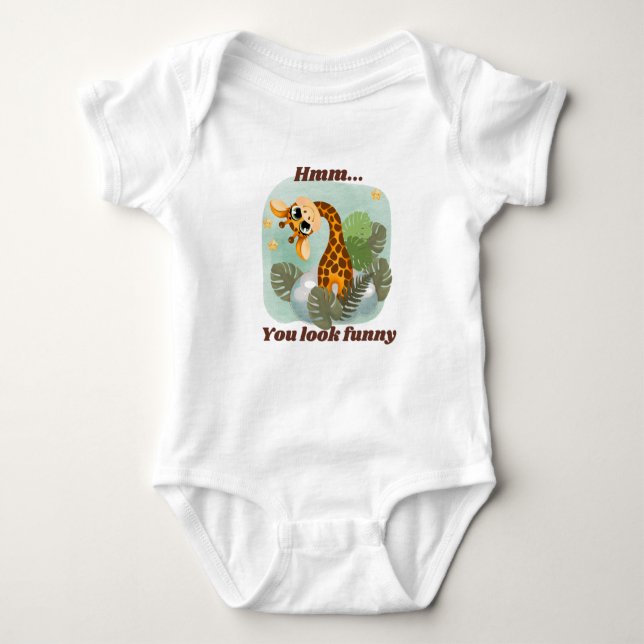 cute giraffe baby bodysuit (Front)