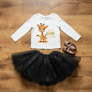"Cute Giraffe Baby : 'Let's Grow Together'" T-Shirt