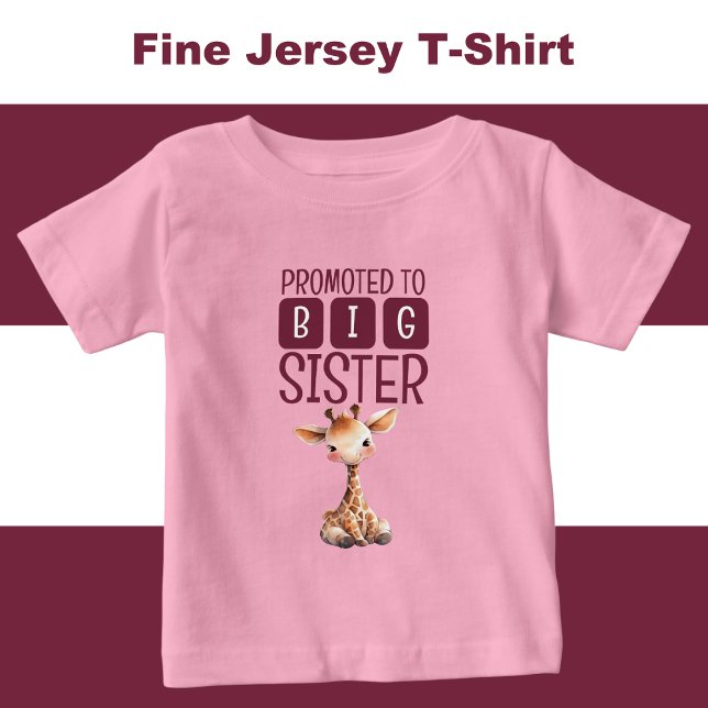 Cute giraffe big sister pink baby T-Shirt (Creator Uploaded)