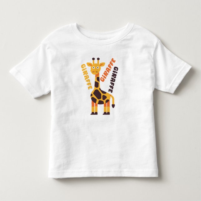 Cute Giraffe, Birthday Gift Toddler T-Shirt (Front)