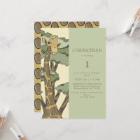 Cute Giraffe Birthday Party Invitation