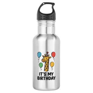 Cute Giraffe Birthday Shirt Vintage Party Design_1 532 Ml Water Bottle