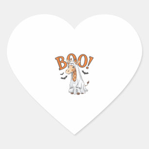 Cute Giraffe Boo Halloween Costume Zoo Lover _10 Heart Sticker
