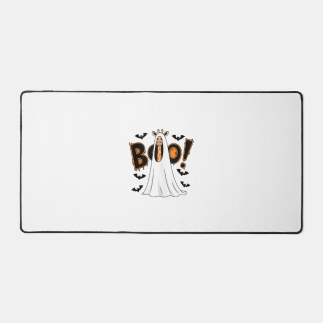 Cute Giraffe Boo Halloween Costume Zoo Lover _3 Desk Mat (Front)