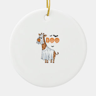 Cute Giraffe Boo Halloween Costume Zoo Lover _7 Ceramic Tree Decoration