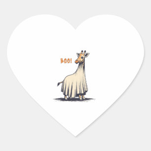 Cute Giraffe Boo Halloween Costume Zoo Lover Giraf Heart Sticker