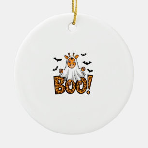 Cute Giraffe Boo Halloween Fun Costume Zoo Lover Ceramic Tree Decoration
