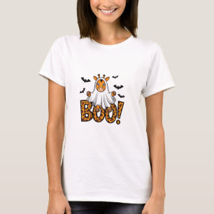Cute Giraffe Boo Halloween Fun Costume Zoo Lover T-Shirt