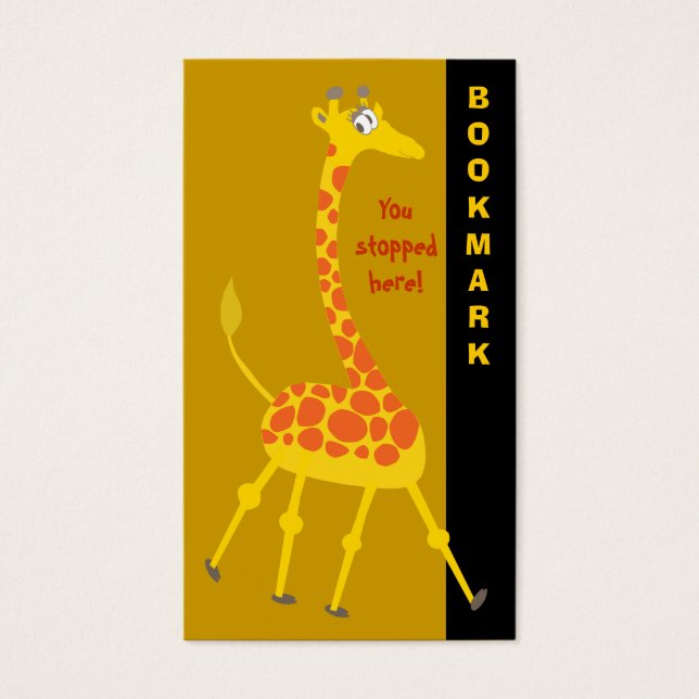 Cute Giraffe Bookmark (Front)