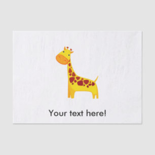 Cute giraffe cartoon tissue paper