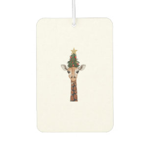 Cute Giraffe Christmas Tree Giraffe Lovers _1 Car Air Freshener