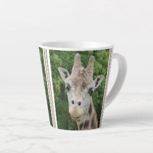 Cute Giraffe Close Up Design Latte Mug