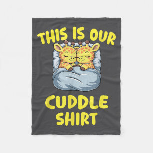 Cute Giraffe Couple This Is Our Cuddle  Fleece Blanket
