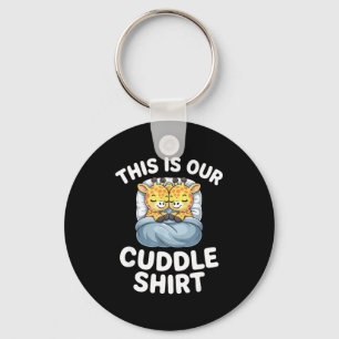 Cute Giraffe Couple This Is Our Cuddle  Key Ring