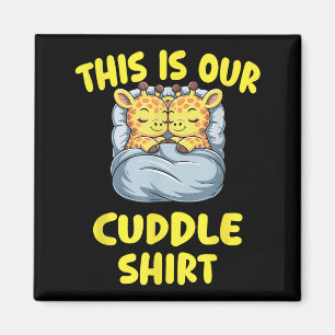 Cute Giraffe Couple This Is Our Cuddle  Magnet