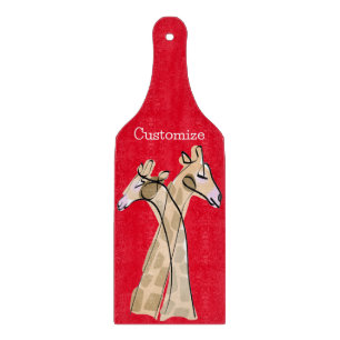 Cute Giraffe Couple Thunder_Cove Cutting Board