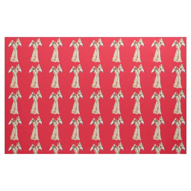 Cute Giraffe Couple  Thunder_Cove   Fabric (Fat Quarter)