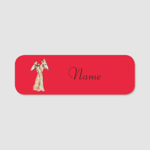 Cute Giraffe Couple  Thunder_Cove  Name Tag