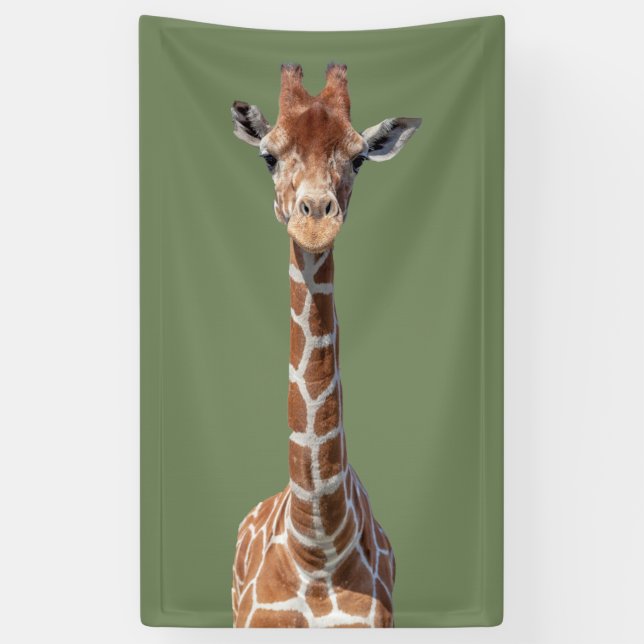 Cute giraffe face banner (Vertical)