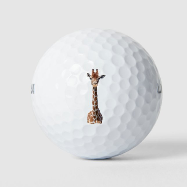 Cute giraffe face golf balls (Front)