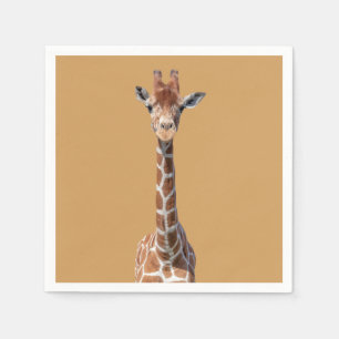 Cute giraffe face napkin