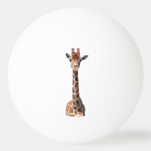 Cute giraffe face ping pong ball
