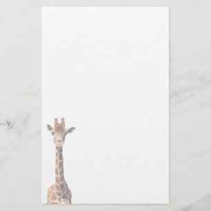 Cute giraffe face stationery