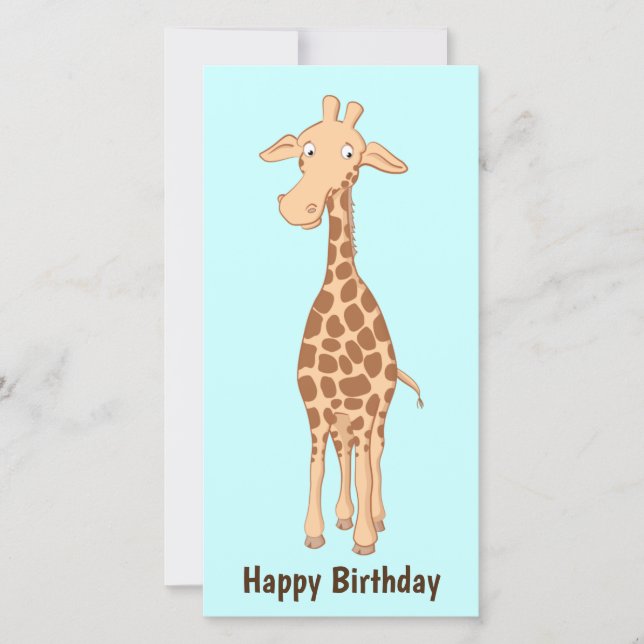 Cute Giraffe Flat Card (Front)