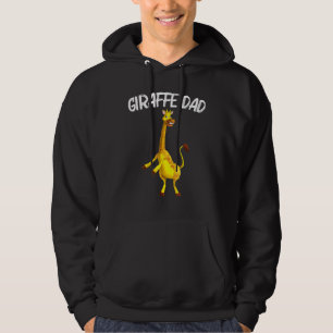 Cute Giraffe For Dad Papa Wildlife Tallest Zoo Ani Hoodie