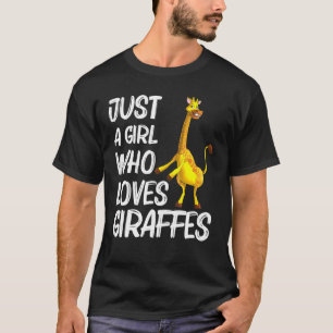 Cute Giraffe For Girls Kid Wildlife Tallest Zoo An T-Shirt