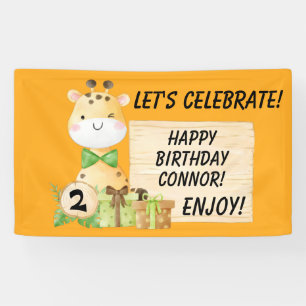 Cute Giraffe For Toddlers Banner