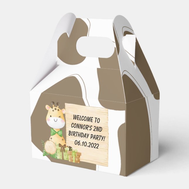 Cute Giraffe For Toddlers  Favour Box (Front Side)