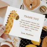 Cute giraffe. Funny animal safari kids birthday Thank You Card<br><div class="desc">Cute funny giraffe Thank you Card for baby or kids birthday party in zoo or safari theme.</div>