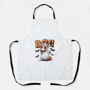 Cute Giraffe Ghost Boo Halloween Costume Zoo Lover Apron