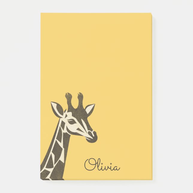 Cute giraffe head decoration post-it notes (Front)