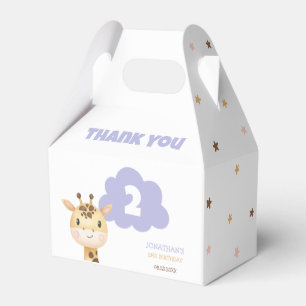Cute Giraffe Jungle Safari Animal Birthday Favour Box