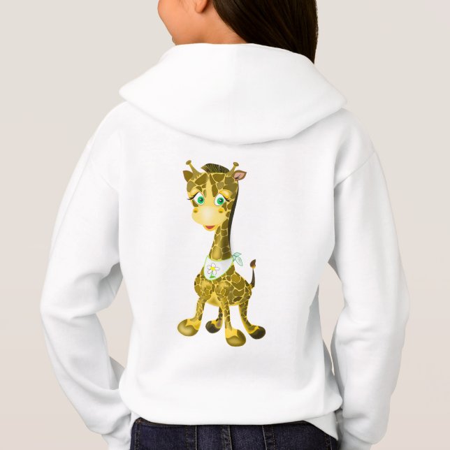 Cute Giraffe Kids' Hoodie (Back)