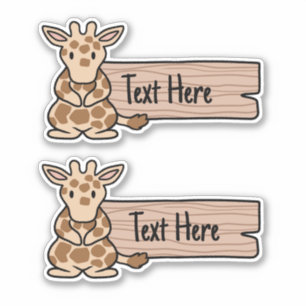 Cute Giraffe Label 