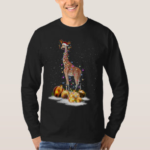 Cute Giraffe Lights Santa Hat Sweater Xmas Tree Ch