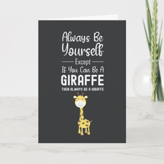 Cute Giraffe Lover Cards Funny Animal Children Kid (Front)
