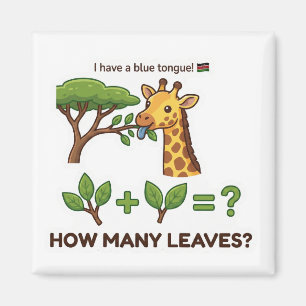 Cute Giraffe Math Magnet for Kids